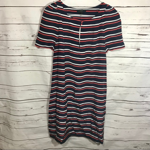 J. Crew Striped Silk Dress NWT - Picture 2 of 6